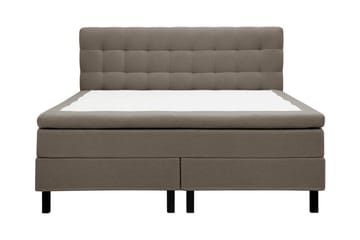 Hilton Sänkypaketti 180x200 cm jenkkisänky ruututikkaisella bouclé-sängynpäädyllä