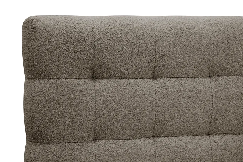 Hilton Sänkypaketti 180x200 cm jenkkisänky ruututikkaisella teddy-sängynpäädyllä - Ruskea - Huonekalut - Sänky - Jenkkisängyt