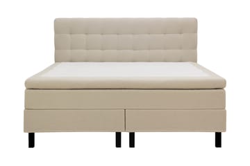 Hilton Sänkypaketti 180x200 cm jenkkisänky ruututikkauksella varustetulla bouclé-sängynpäädyllä