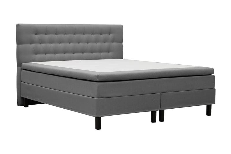 Hilton Sänkypaketti 180x200 cm Jenkkisänky timantti sängynpäädyllä - Harmaa - Huonekalut - Sänky - Jenkkisängyt