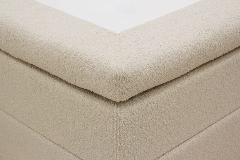 Hilton Täydellinen Sänkypaketti 160x200 cm Jenkkisänky ruutukuvioitu sängynpäädyllä - Beige - Huonekalut - Sänky - Jenkkisängyt