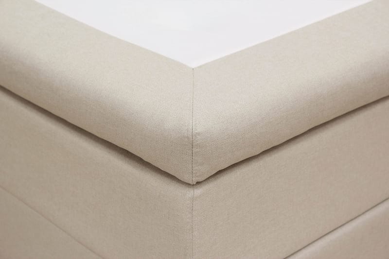 Hilton Täydellinen Sänkypaketti 160x200 cm Jenkkisänky ruutukuvioitu sängynpäädyllä - Beige - Huonekalut - Sänky - Jenkkisängyt