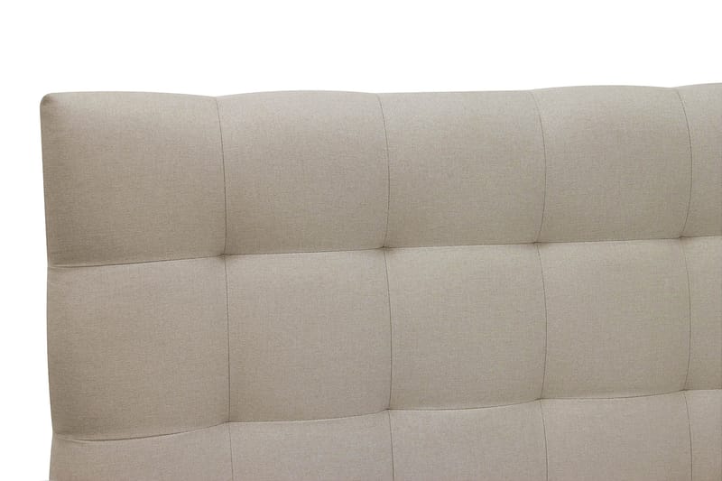 Hilton Täydellinen Sänkypaketti 160x200 cm Jenkkisänky ruutukuvioitu sängynpäädyllä - Beige - Huonekalut - Sänky - Jenkkisängyt