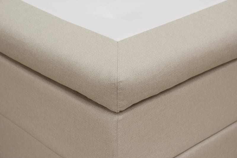 Hilton Täydellinen Sänkypaketti 160x200 cm Jenkkisänky ruutukuvioitu sängynpäädyllä - Beige - Huonekalut - Sänky - Jenkkisängyt
