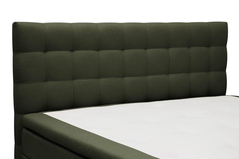Hilton Täydellinen Sänkypaketti 160x200 cm Jenkkisänky ruutukuvioitu sängynpäädyllä - Vihreä - Huonekalut - Sänky - Jenkkisängyt