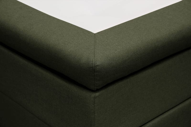 Hilton Täydellinen Sänkypaketti 160x200 cm Jenkkisänky ruutukuvioitu sängynpäädyllä - Vihreä - Huonekalut - Sänky - Jenkkisängyt