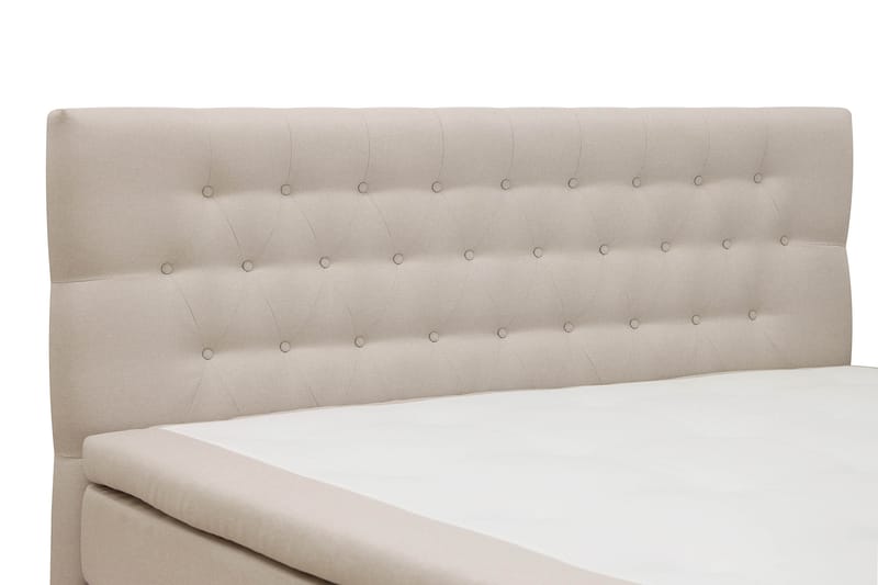 Hilton Täydellinen Sänkypaketti 160x200 cm Jenkkisänky timantti sängynpäädyllä - Beige - Huonekalut - Sänky - Jenkkisängyt