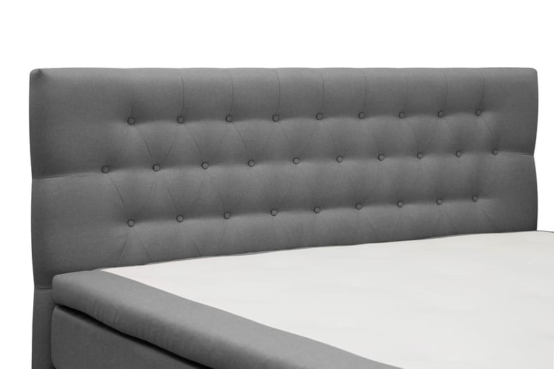 Hilton Täydellinen Sänkypaketti 160x200 cm Jenkkisänky timantti sängynpäädyllä - Harmaa - Huonekalut - Sänky - Jenkkisängyt
