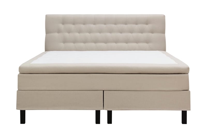 Hilton Täydellinen Sänkypaketti 180x200 cm Jenkkisänky timantti sängynpäädyllä - Beige - Huonekalut - Sänky - Jenkkisängyt