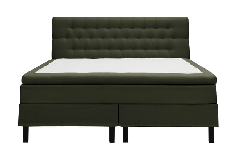 Hilton Täydellinen Sänkypaketti 180x200 cm Jenkkisänky timantti sängynpäädyllä - Vihreä - Huonekalut - Sänky - Jenkkisängyt