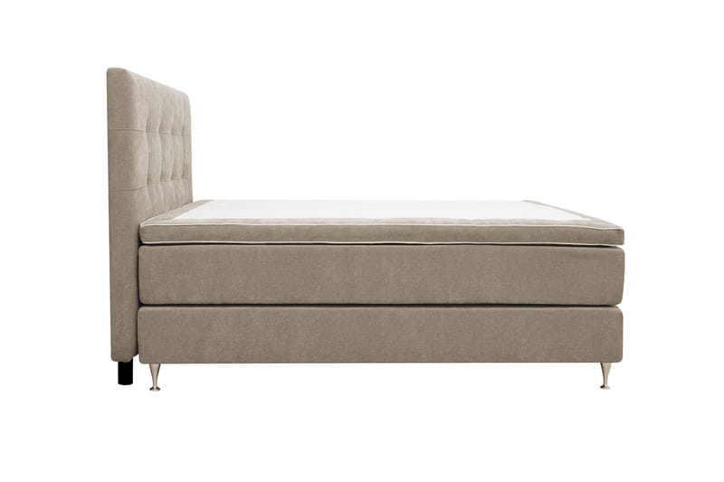 Hilton Premium täydellinen sänkypaketti 160x200 cm, jenkkisänky sängynpäädyllä - Vaaleanruskea kangas - Huonekalut - Sänky - Parisänky