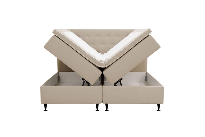 Hilton Plus Täydellinen sänkypaketti säilytystilalla 180x200 cm - Beige - Huonekalut - Sänky - Sängyt säilytystilalla