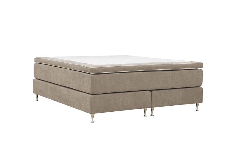 Hilton Premium runkopatjasänky 160x200 cm - Vaaleanruskea kangas - Huonekalut - Sänky - Parisänky