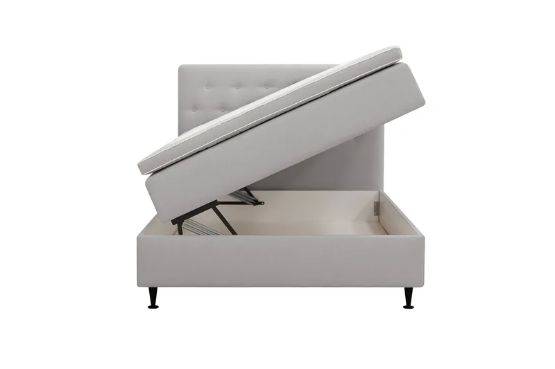 Hilton Plus Täydellinen sänkypaketti säilytystilalla 140x200 cm - Harmaa - Huonekalut - Sänky - Sängyt säilytystilalla