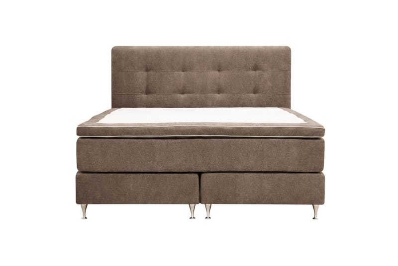 Hilton Premium -täydellinen sänkypaketti 180x200 cm, jenkkisänky sängynpäädyllä - Ruskea kangas - Huonekalut - Sänky - Parisänky