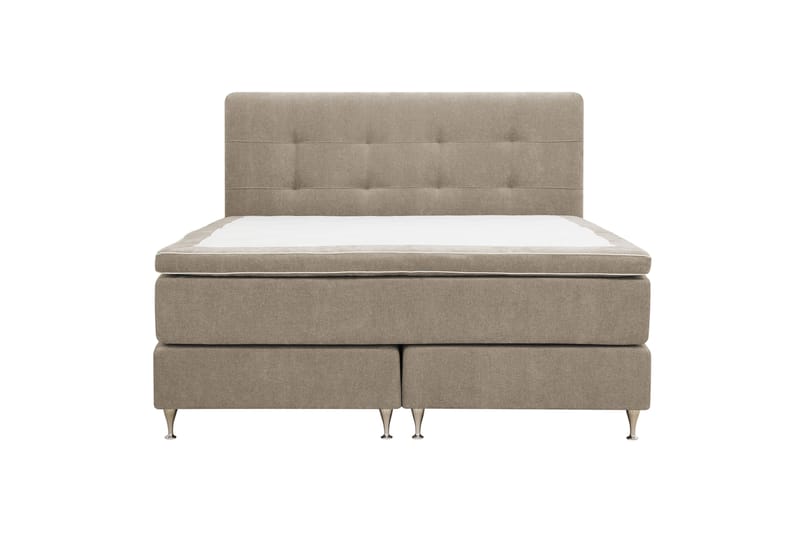 Hilton Premium -täydellinen sänkypaketti 180x200 cm, jenkkisänky sängynpäädyllä, Vaaleanruskea kangas