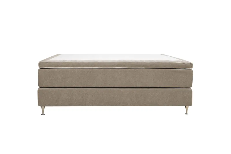 Hilton Premium -jenkkisänky 180x200 cm - Vaaleanruskea kangas - Huonekalut - Sänky - Parisänky