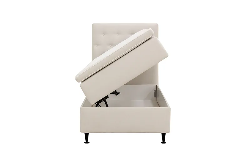 Hilton Plus Täydellinen sänkypaketti säilytystilalla 90x200 cm - Vaalea beige - Huonekalut - Sänky - Sängyt säilytystilalla