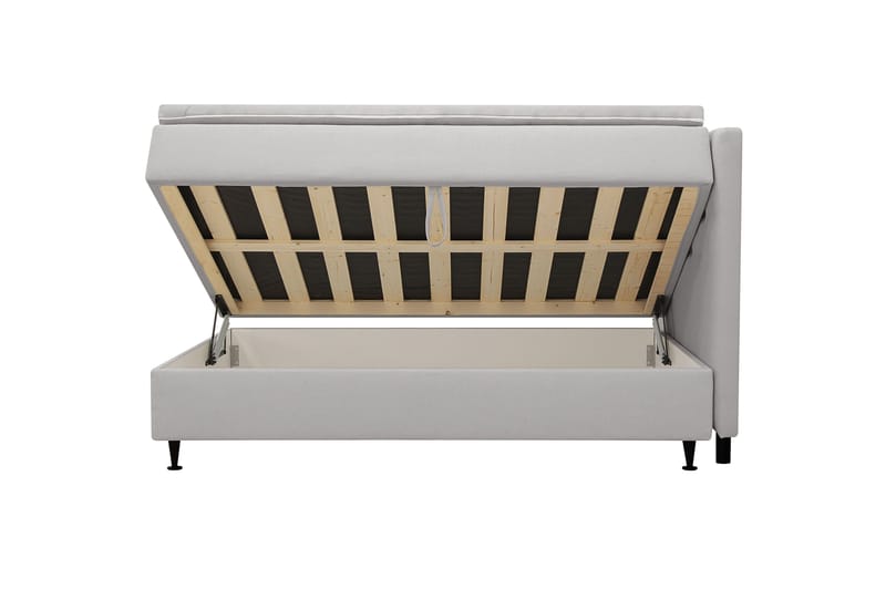 Hilton Plus Täydellinen sänkypaketti säilytystilalla 140x200 cm - Harmaa - Huonekalut - Sänky - Jenkkisängyt