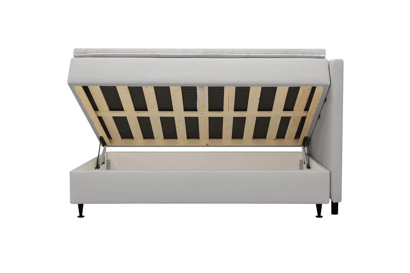 Hilton Plus Täydellinen sänkypaketti säilytystilalla 140x200 cm - Harmaa - Huonekalut - Sänky - Sängyt säilytystilalla