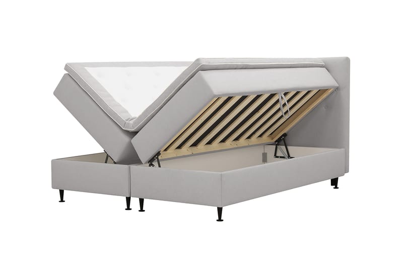 Hilton Plus Täydellinen sänkypaketti säilytystilalla 180x200 cm - Harmaa - Huonekalut - Sänky - Sängyt säilytystilalla