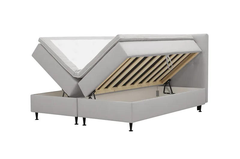 Hilton Plus Täydellinen sänkypaketti säilytystilalla 180x200 cm - Harmaa - Huonekalut - Sänky - Sängyt säilytystilalla