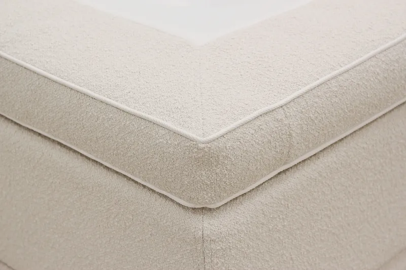 Hilton Premium Jenkkisänky 160x200 cm - Beige Bouclé - Huonekalut - Sänky - Jenkkisängyt