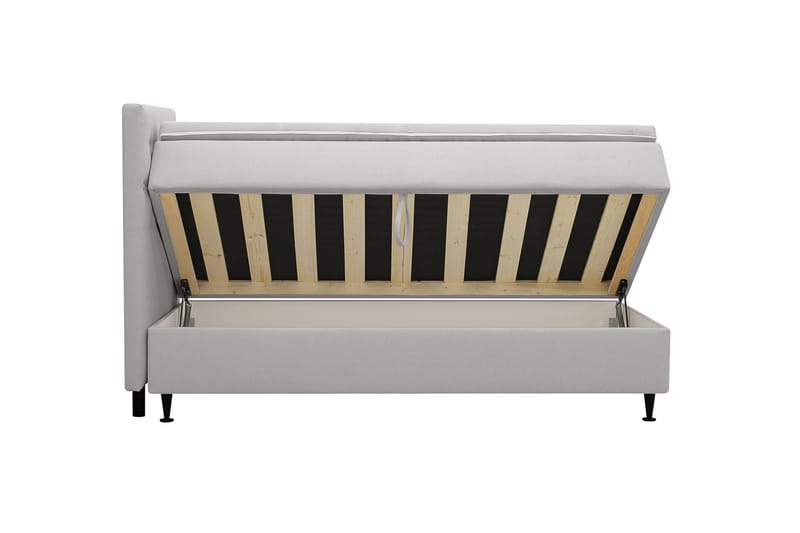 Hilton Plus Täydellinen sänkypaketti säilytystilalla 90x200 cm - Harmaa - Huonekalut - Sänky - Jenkkisängyt