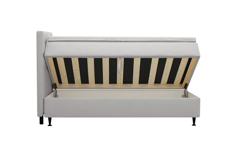 Hilton Plus Täydellinen sänkypaketti säilytystilalla 90x200 cm - Harmaa - Huonekalut - Sänky - Sängyt säilytystilalla