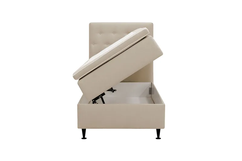 Hilton Plus Täydellinen sänkypaketti säilytystilalla 90x200 cm - Beige - Huonekalut - Sänky - Sängyt säilytystilalla