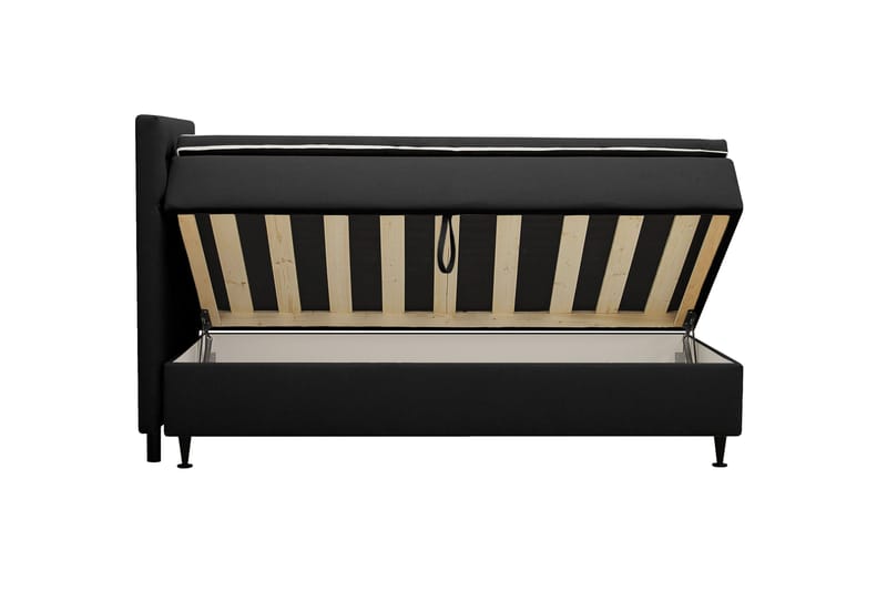 Hilton Plus Täydellinen sänkypaketti säilytystilalla 90x200 cm - Antrasiitti - Huonekalut - Sänky - Yhden hengen sängyt