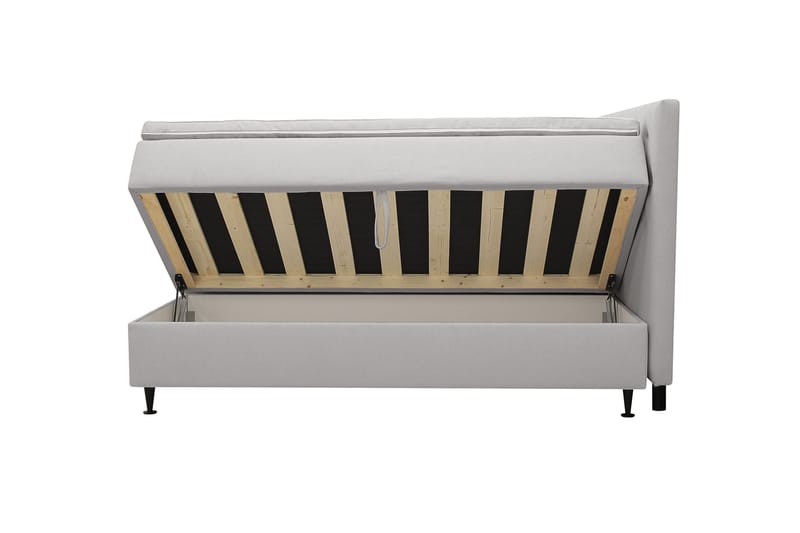 Hilton Plus Täydellinen sänkypaketti säilytystilalla 160x200 cm - Harmaa - Huonekalut - Sänky - Jenkkisängyt