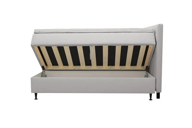 Hilton Plus Täydellinen sänkypaketti säilytystilalla 180x200 cm - Harmaa - Huonekalut - Sänky - Sängyt säilytystilalla