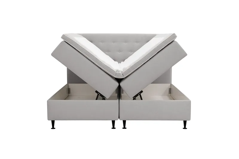 Hilton Plus Täydellinen sänkypaketti säilytystilalla 180x200 cm - Harmaa - Huonekalut - Sänky - Sängyt säilytystilalla