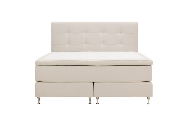 Hilton Premium Jenkkisänky 180x200 cm - Vaaleanbeige Kangas - Huonekalut - Sänky - Jenkkisängyt