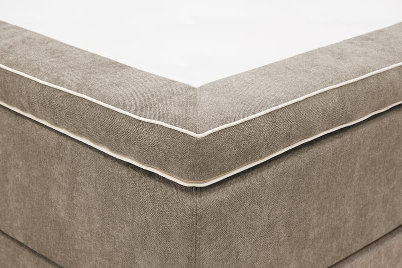 Hilton Premium runkopatjasänky 160x200 cm - Vaaleanruskea kangas - Huonekalut - Sänky - Parisänky