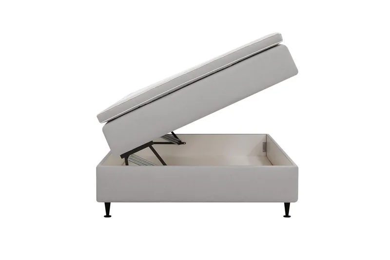 Hilton Plus Jenkkisänky säilytystilalla 120x200 cm - Harmaa - Huonekalut - Sänky - Sängyt säilytystilalla