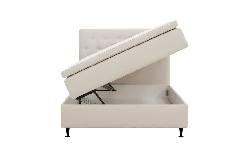 Hilton Plus Täydellinen sänkypaketti säilytystilalla 140x200 cm - Vaalea beige - Huonekalut - Sänky - Sängyt säilytystilalla