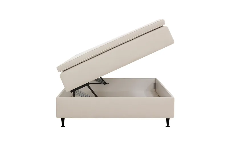 Hilton Plus Jenkkisänky säilytystilalla 140x200 cm - Vaalea beige - Huonekalut - Sänky - Sängyt säilytystilalla