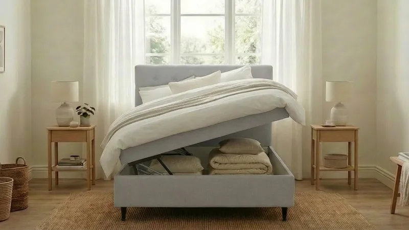 Hilton Plus Täydellinen sänkypaketti säilytystilalla 140x200 cm - Harmaa - Huonekalut - Sänky - Sängyt säilytystilalla