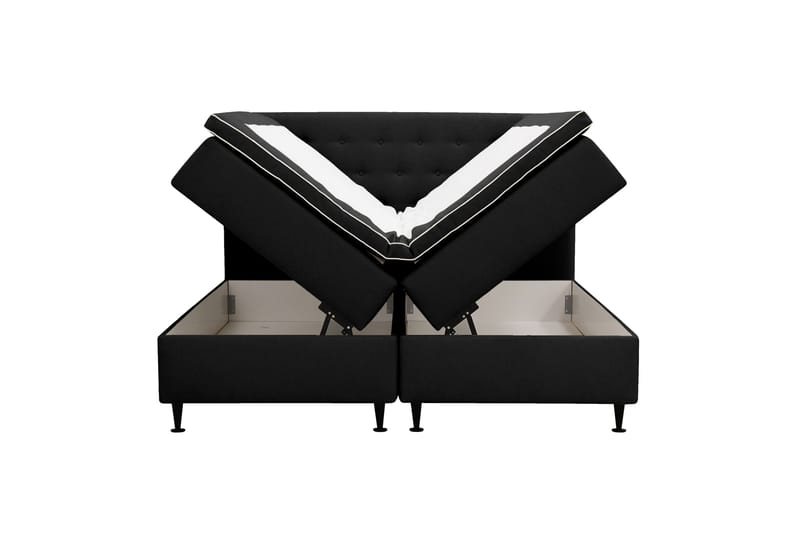 Hilton Plus Täydellinen sänkypaketti säilytystilalla 160x200 cm - Antrasiitti - Huonekalut - Sänky - Jenkkisängyt