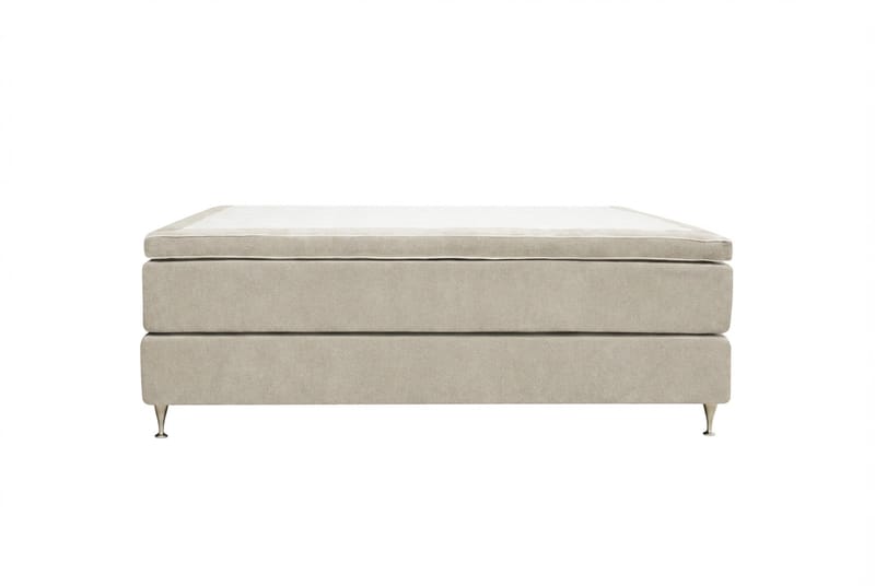 Hilton Premium -jenkkisänky 160x200 cm - Beige kangas - Huonekalut - Sänky - Parisänky