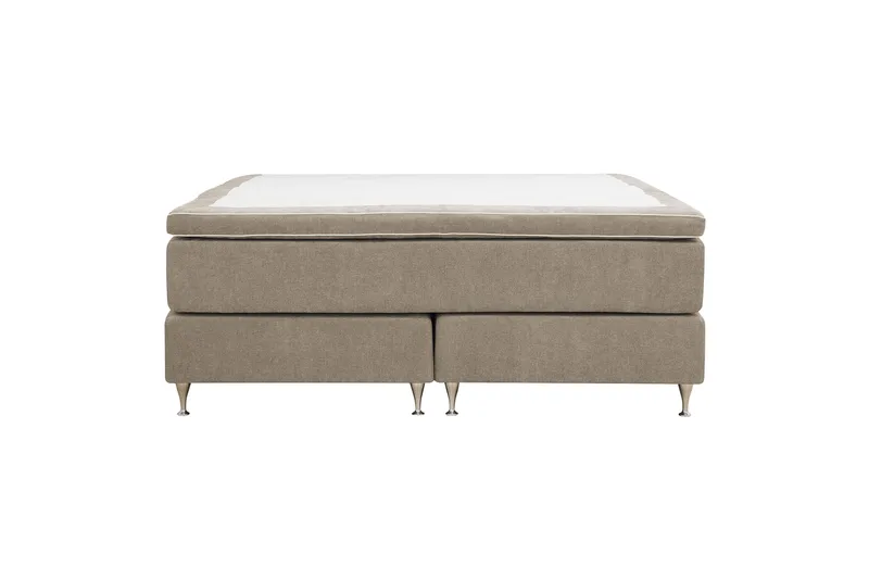 Hilton Premium -jenkkisänky 180x200 cm - Vaaleanruskea kangas - Huonekalut - Sänky - Parisänky