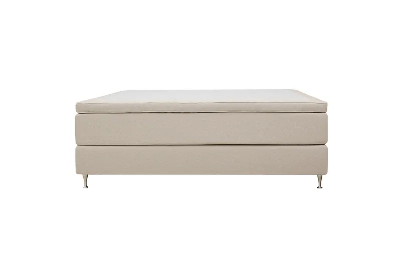 Hilton Premium Jenkkisänky 160x200 cm - Beige Bouclé - Huonekalut - Sänky - Jenkkisängyt