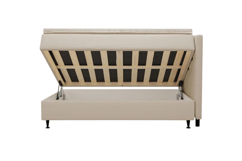 Hilton Plus Jenkkisänky säilytystilalla 120x200 cm - Beige - Huonekalut - Sänky - Yhden hengen sängyt