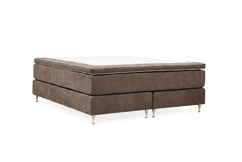 Hilton Premium jenkkisänky 160x200 cm - Ruskea kangas - Huonekalut - Sänky - Parisänky