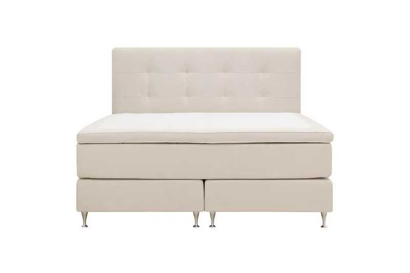 Hilton Premium Jenkkisänky 160x200 cm - Vaaleanbeige Kangas - Huonekalut - Sänky - Jenkkisängyt