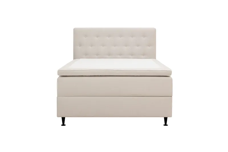 Hilton Plus Täydellinen sänkypaketti säilytystilalla 120x200 cm, Vaalea beige