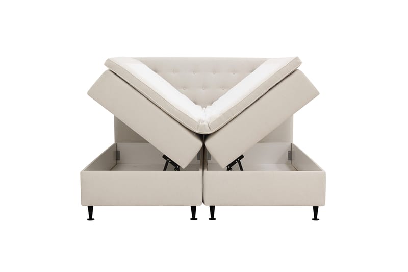 Hilton Plus Täydellinen sänkypaketti säilytystilalla 180x200 cm - Vaalea beige - Huonekalut - Sänky - Jenkkisängyt