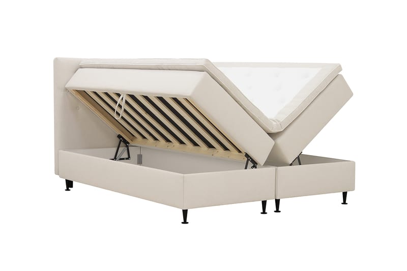 Hilton Plus Täydellinen sänkypaketti säilytystilalla 180x200 cm - Vaalea beige - Huonekalut - Sänky - Jenkkisängyt